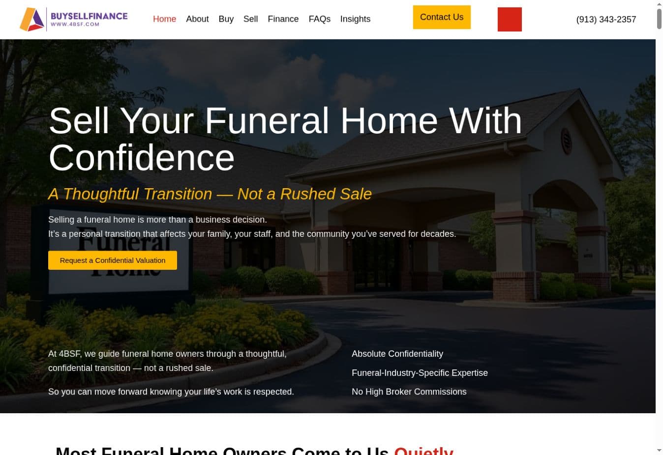 4BSF website project by Avenzo Digital