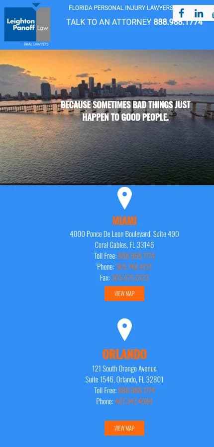 Full mobile law firm website experience