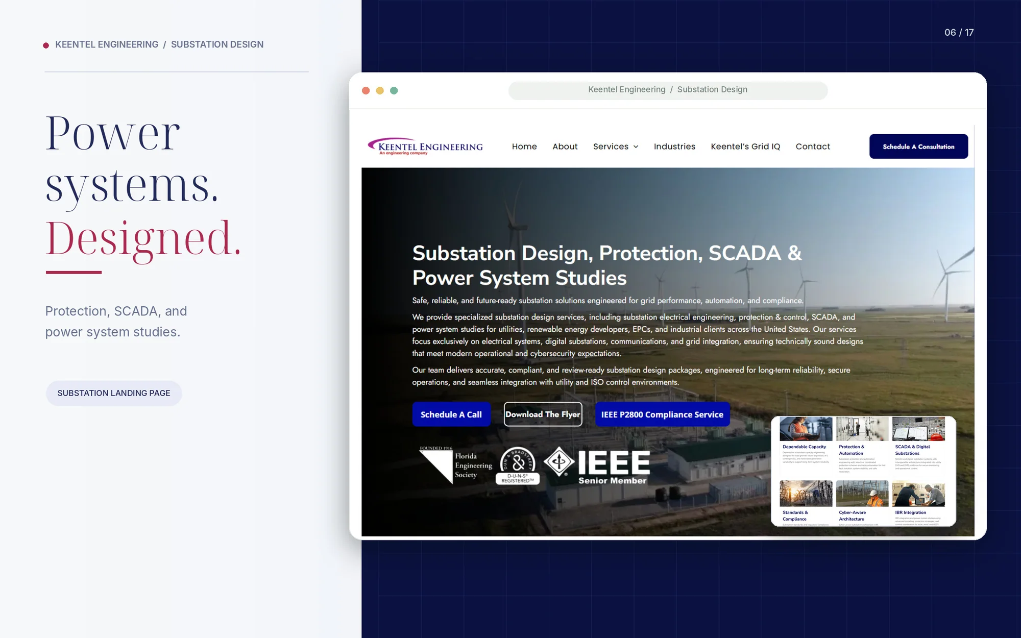 Keentel Engineering — Substation Design — Substation Hero Showcase