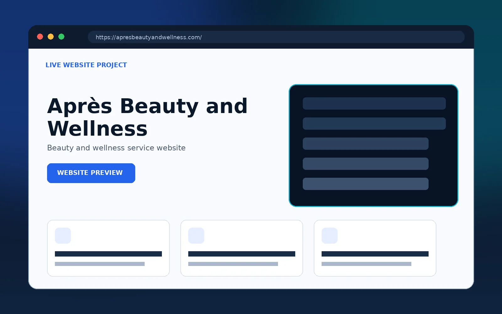 Après Beauty and Wellness — Website Design & Development Case Study case study screenshot