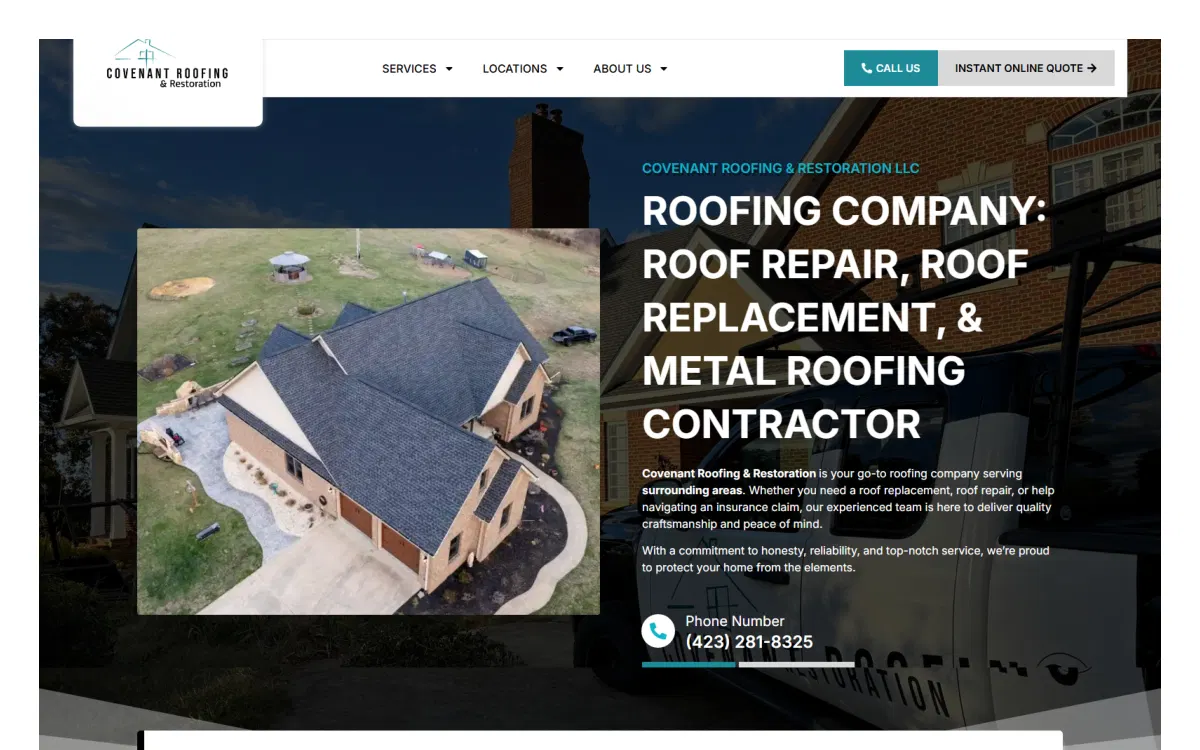 Covenant Roofing & Restoration project screenshot