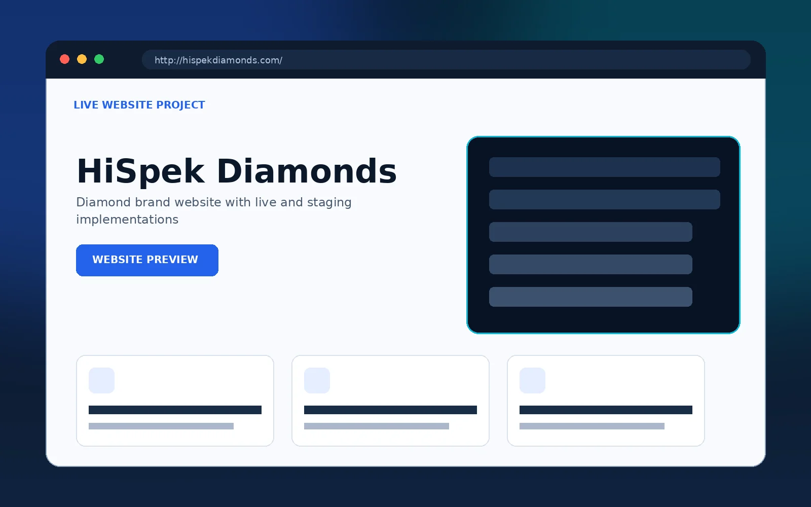HiSpek Diamonds project screenshot
