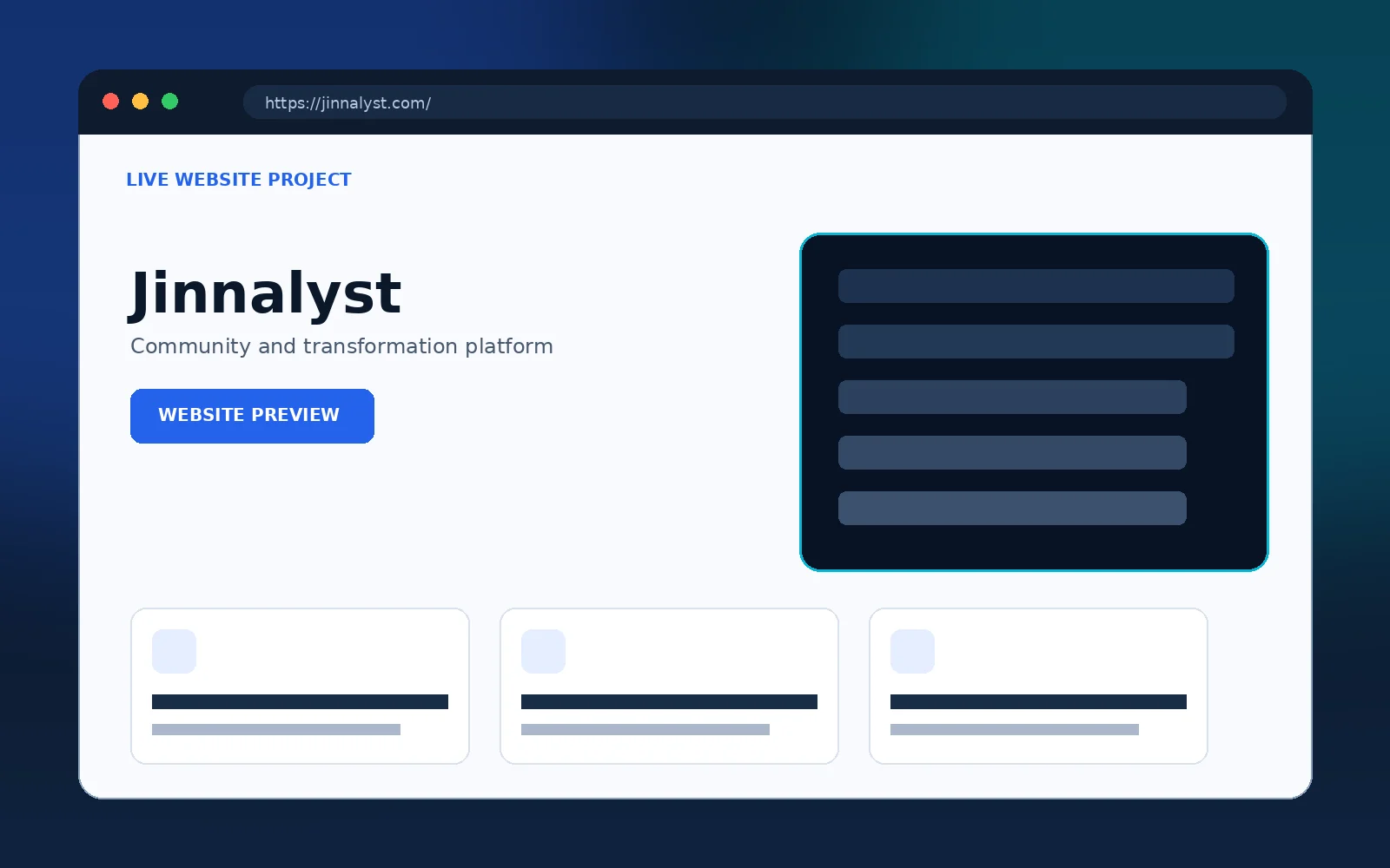 Jinnalyst — Website Design & Development Case Study case study screenshot