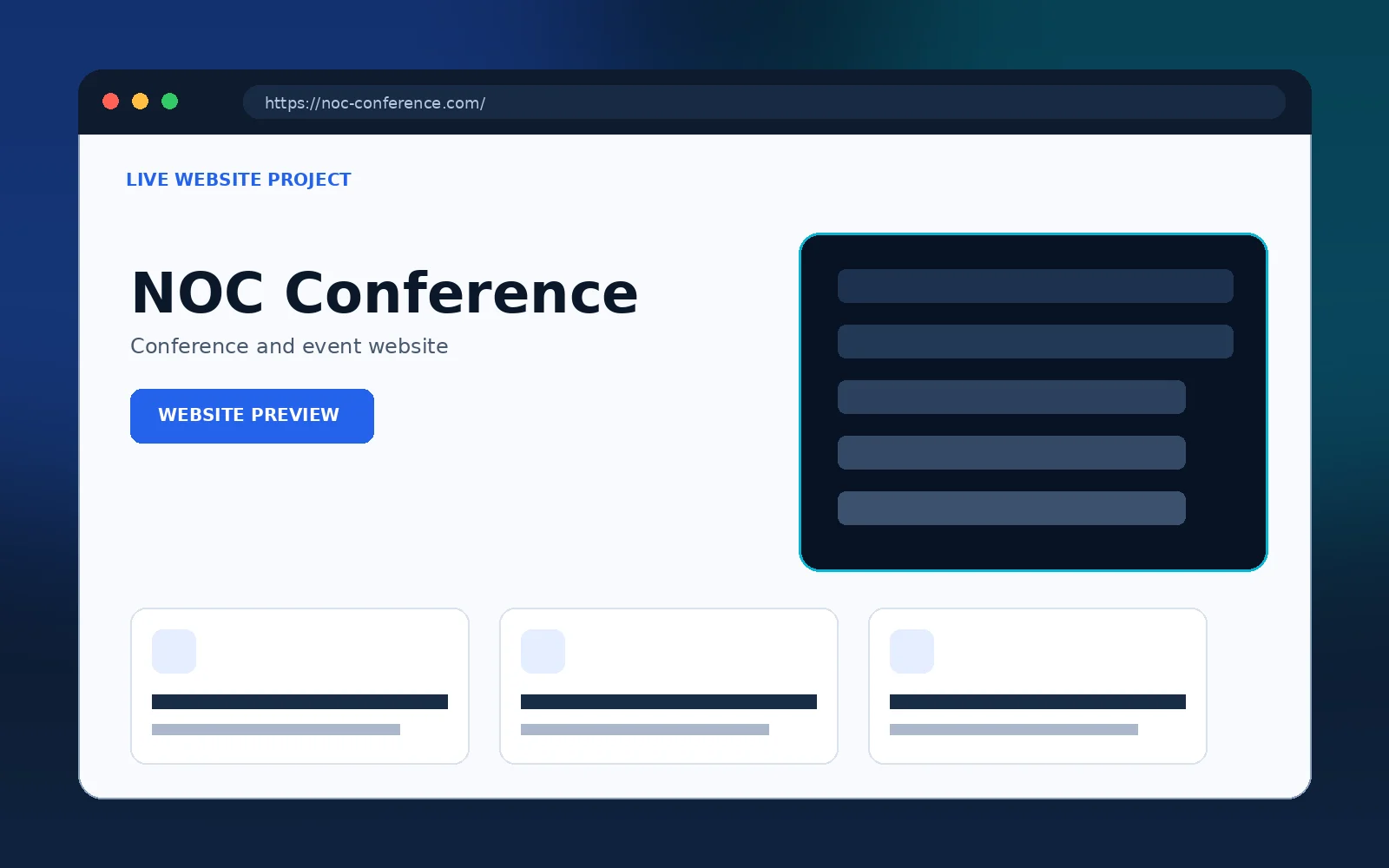 NOC Conference — Website Design & Development Case Study case study screenshot