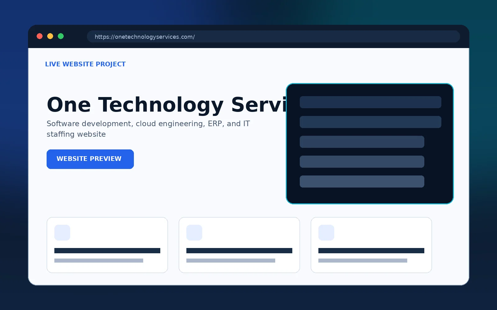 One Technology Services project screenshot