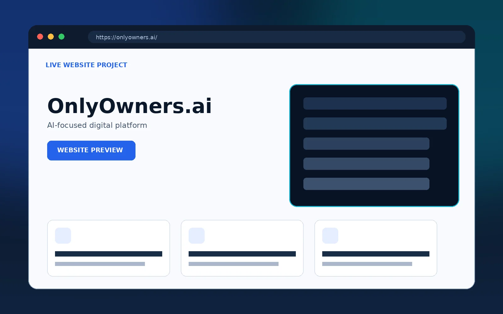 OnlyOwners.ai — SaaS / Web Application Case Study case study screenshot
