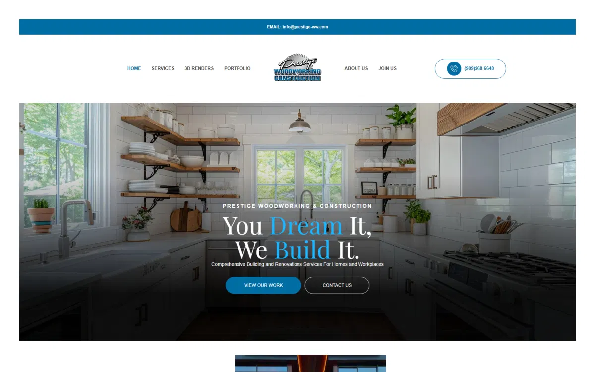 Prestige Woodworking & Construction project screenshot