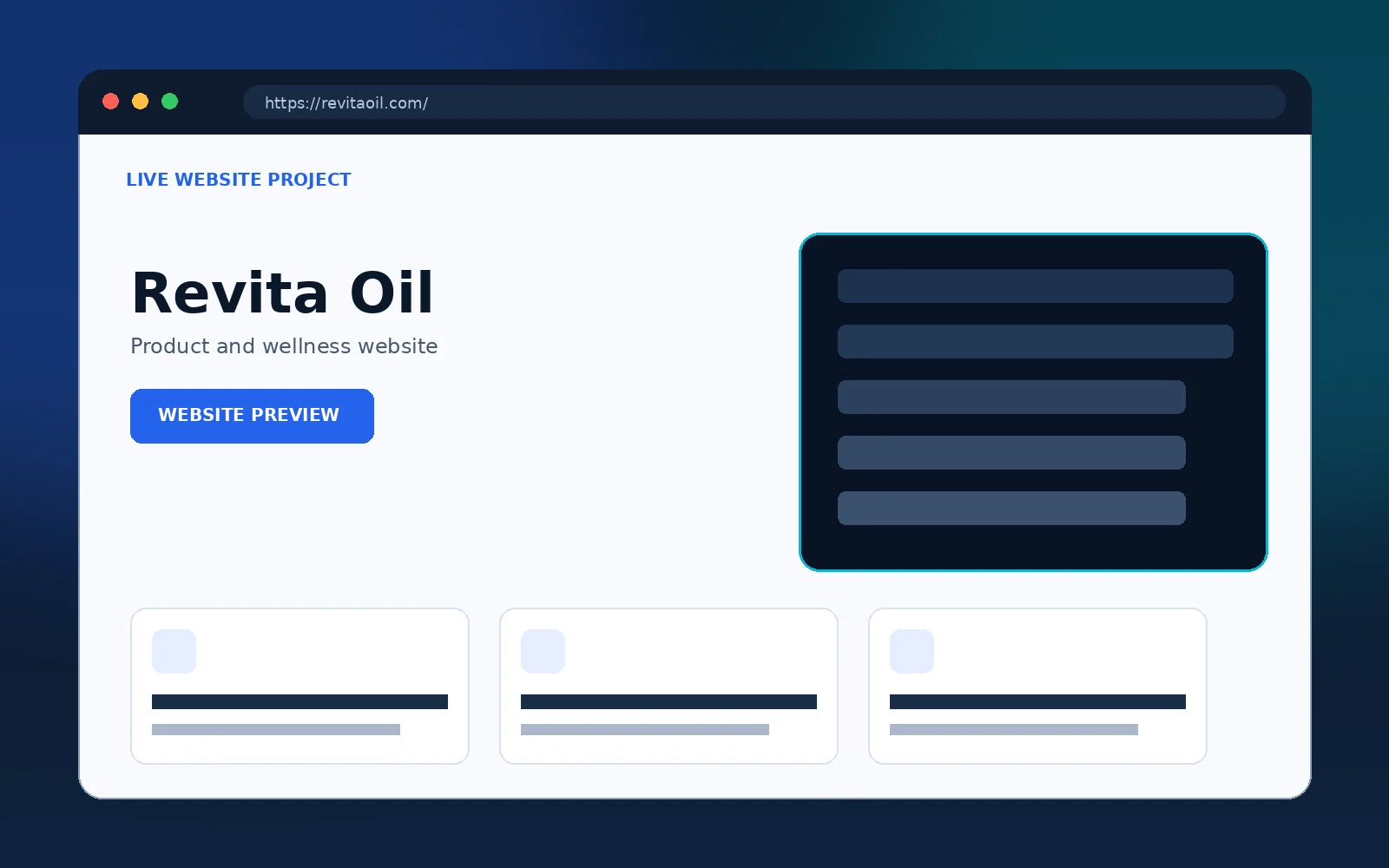 Revita Oil — E-commerce Website Case Study case study screenshot