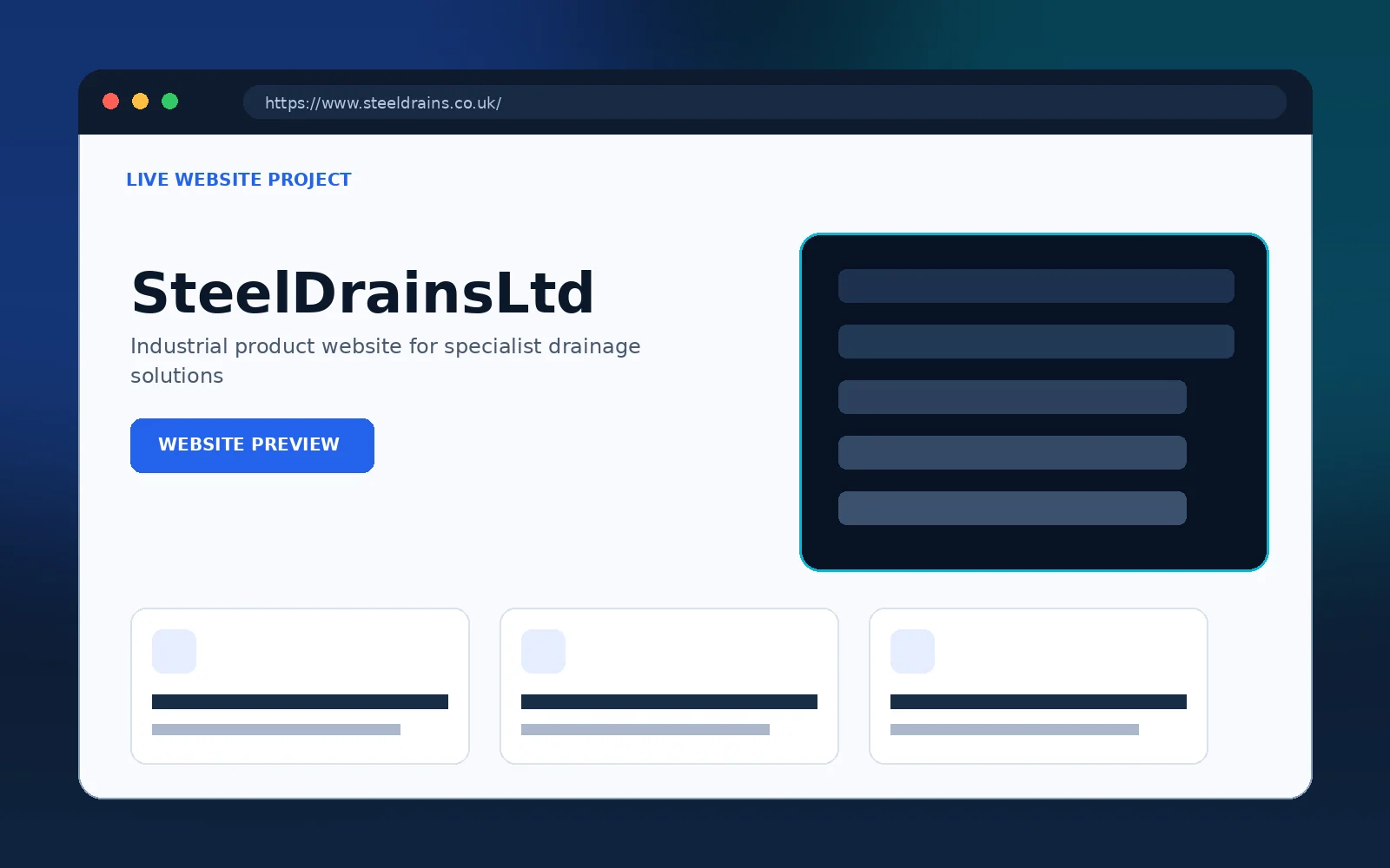 SteelDrainsLtd project screenshot