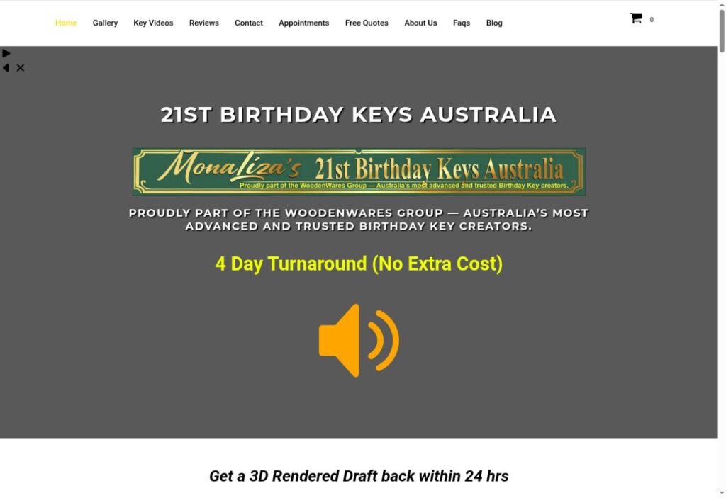 21st Keys live website screenshot