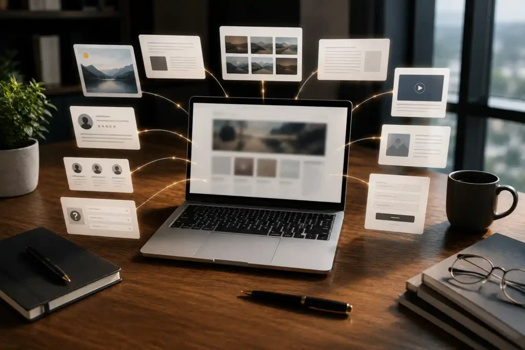Website planning with SEO content mapping, page structure, and website architecture before development to improve search engine visibility.