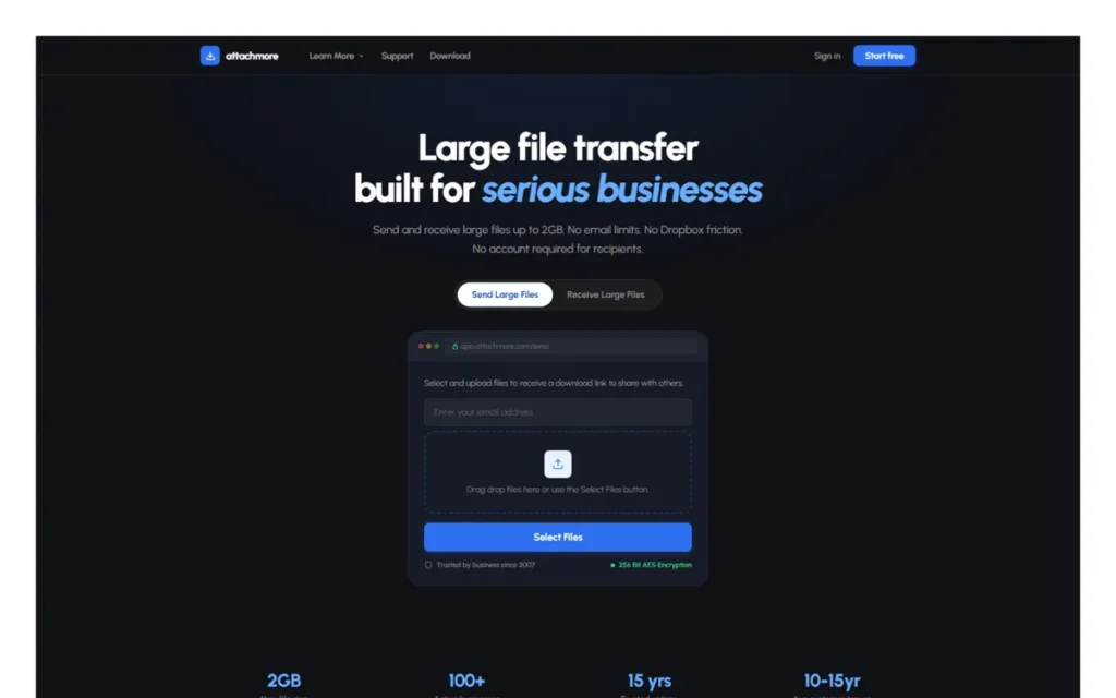 Attachmore project screenshot