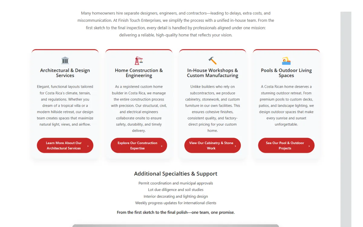 Finish Touch Enterprises project screenshot