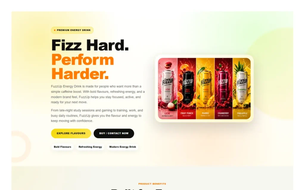 FizzUp Energy Drink project screenshot