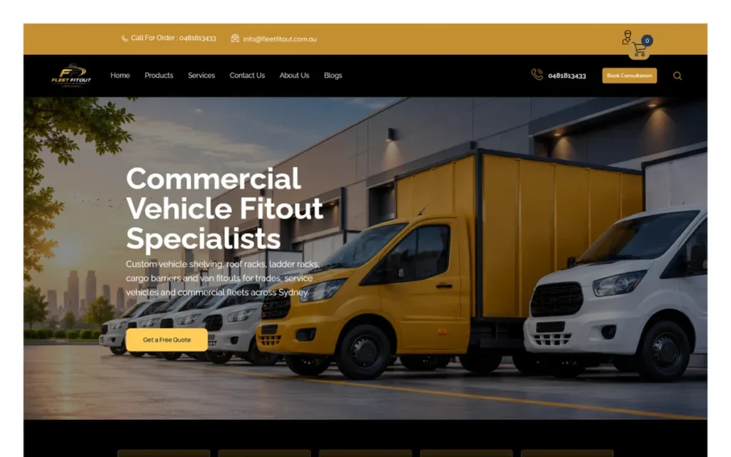 Fleet Fitout Australia project screenshot