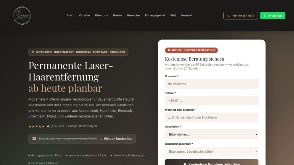 Glatt Punkt Wiesbaden website project screenshot