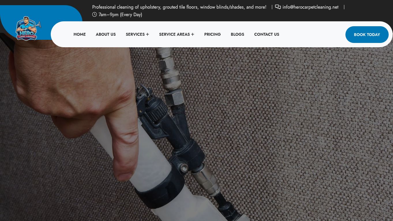 Hero Carpet Cleaning — Website Design & Development Case Study featured project screenshot