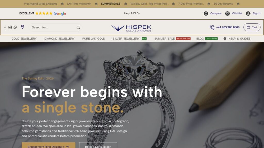 HiSpek Diamonds website project screenshot