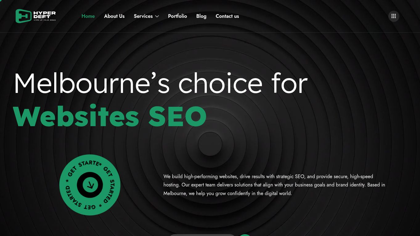Hyperdeft Digital Agency — Website Design & Development Case Study featured project screenshot