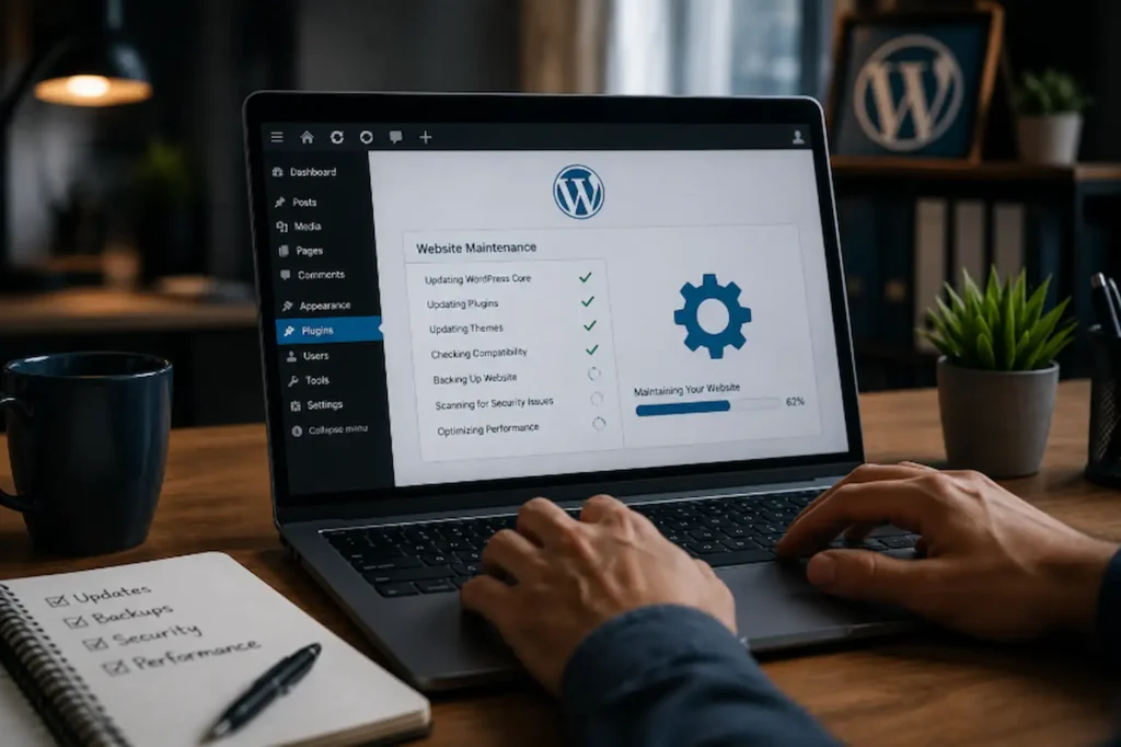 Regular WordPress website maintenance helps prevent a WordPress website from breaking.