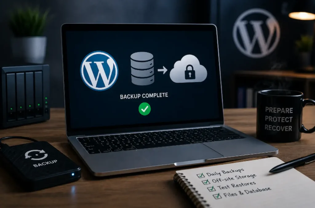 Reliable backups help recover when a WordPress website keeps breaking unexpectedly.