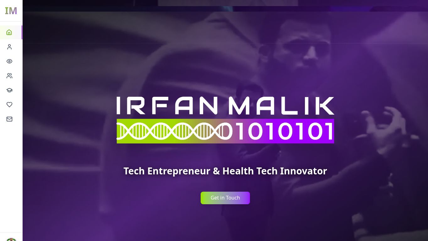 Irfan Malik AI — Portfolio Website Case Study featured project screenshot