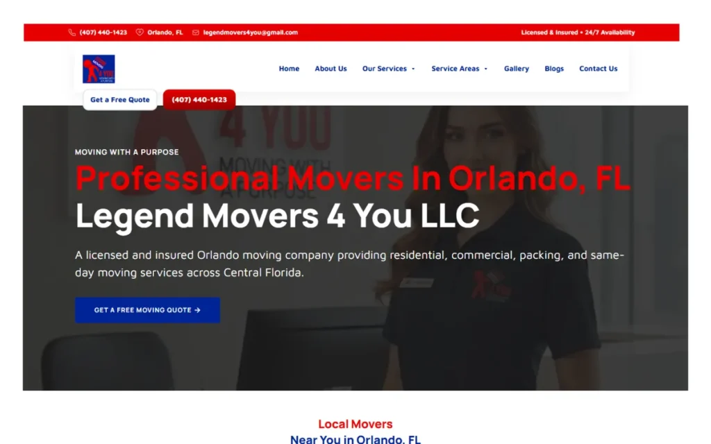Legend Movers 4 You project screenshot