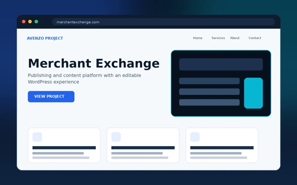 Merchant Exchange project screenshot