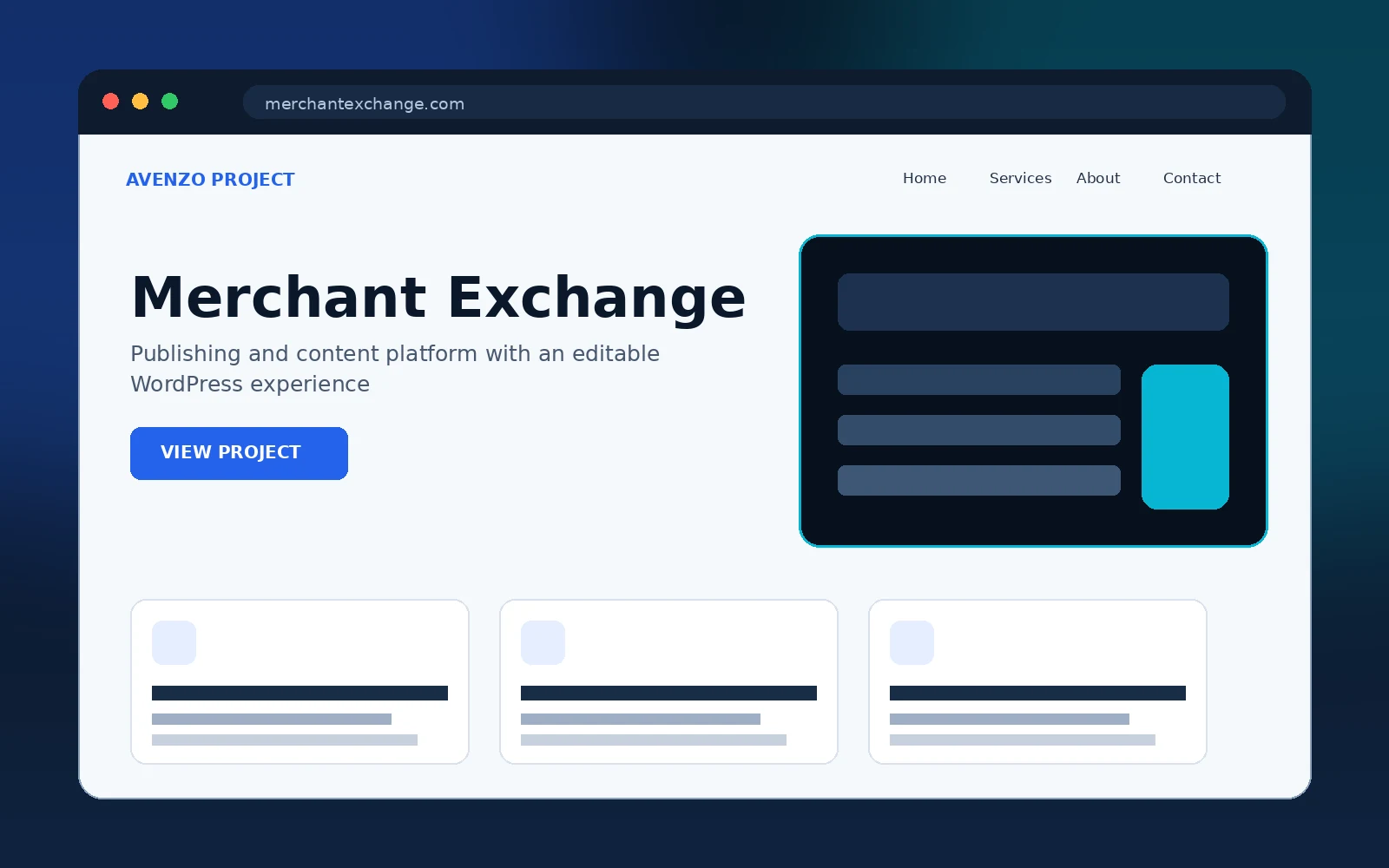 Merchant Exchange project screenshot