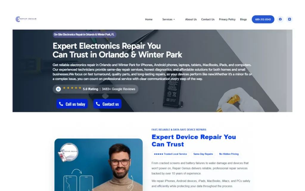Repair Genius project screenshot