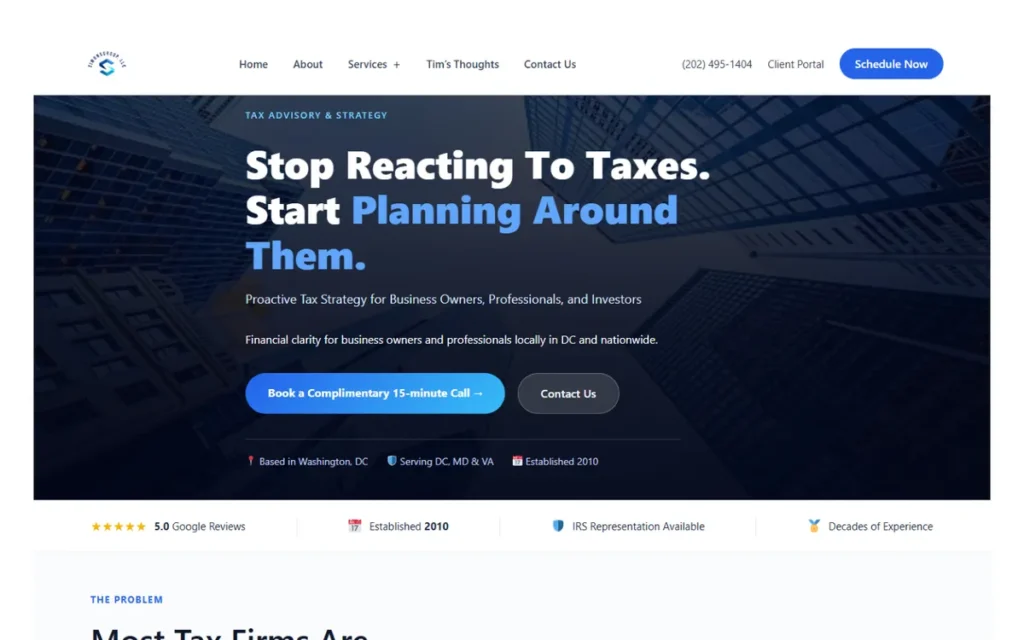 Simonsgroup Tax Advisory project screenshot