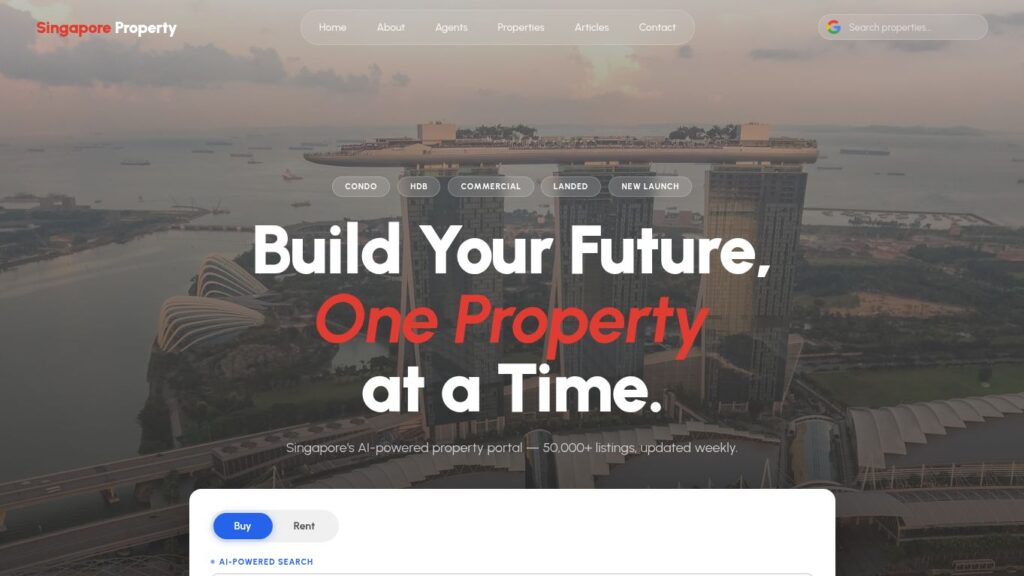 Singapore Property website project screenshot