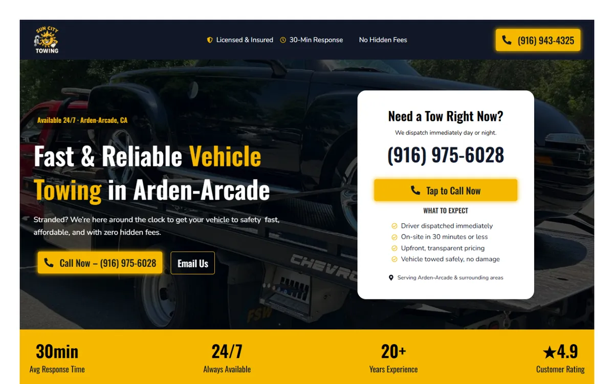 Sun City Towing project screenshot