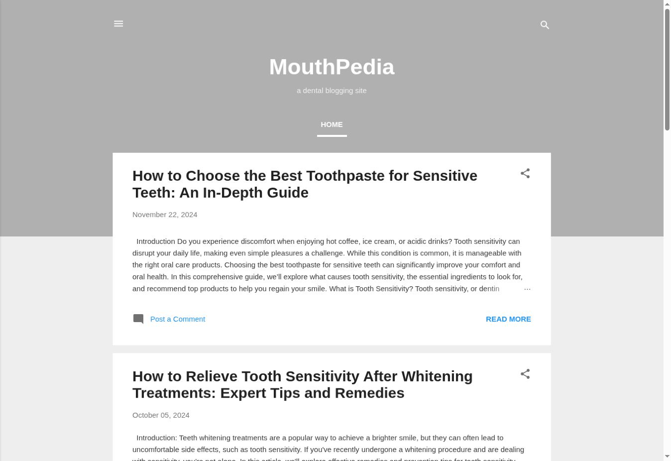 MouthPedia live website screenshot