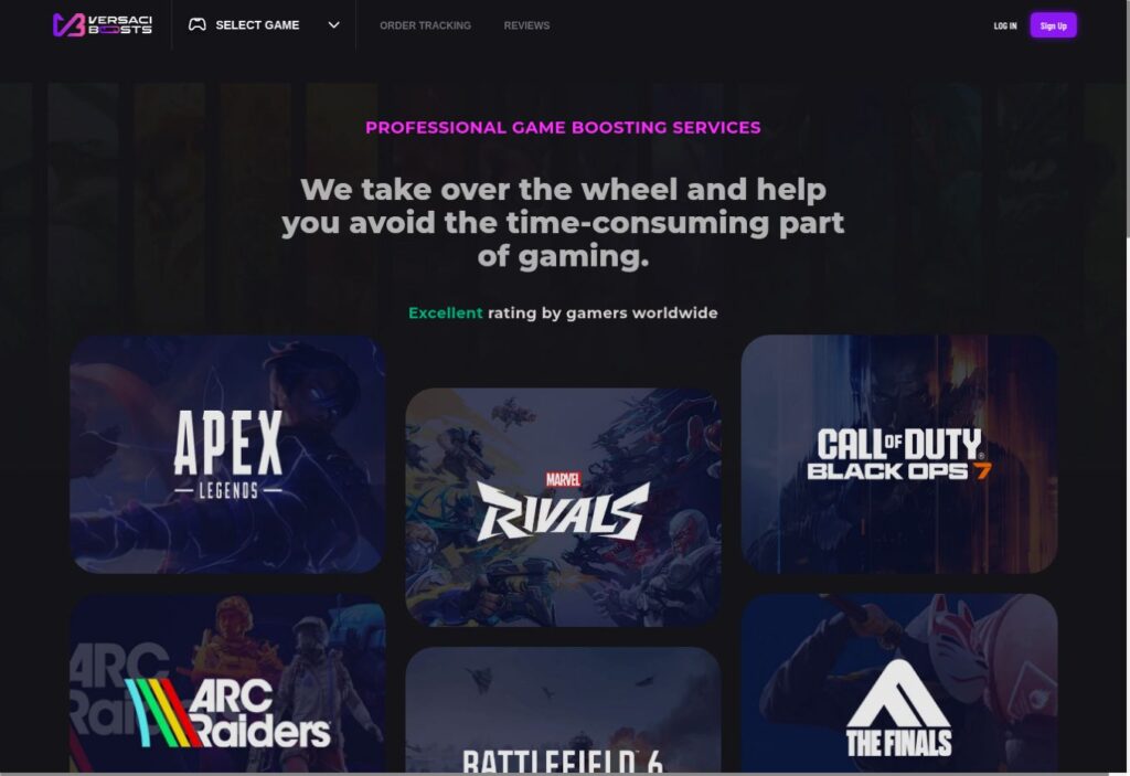 VersaciBoosts live website screenshot