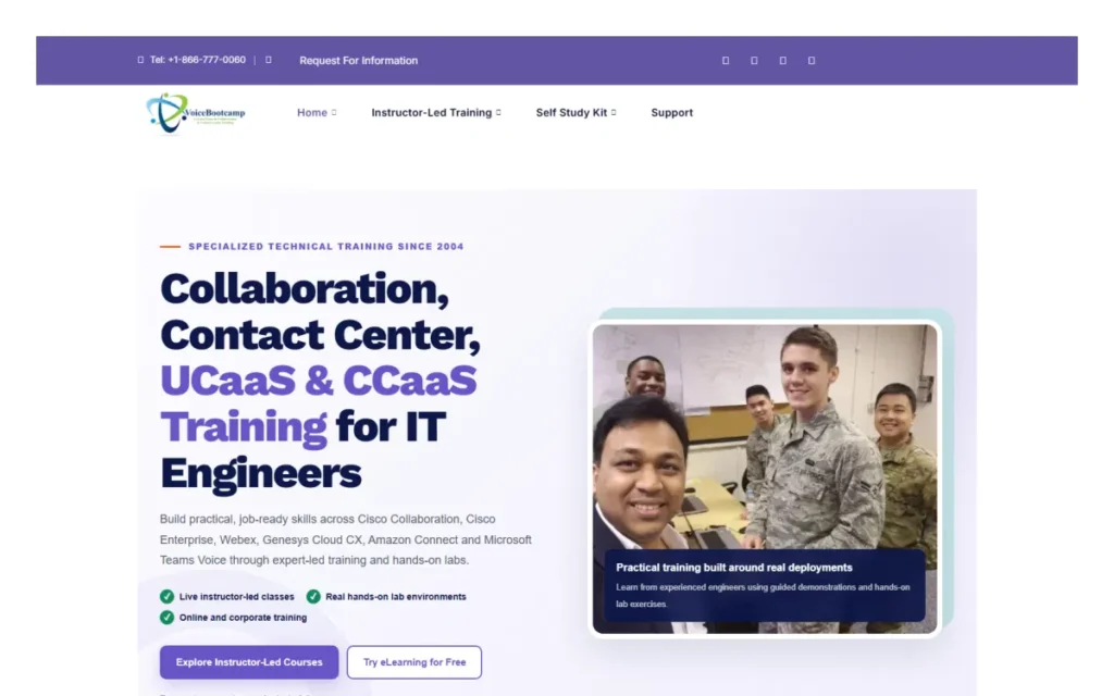VoiceBootcamp project screenshot