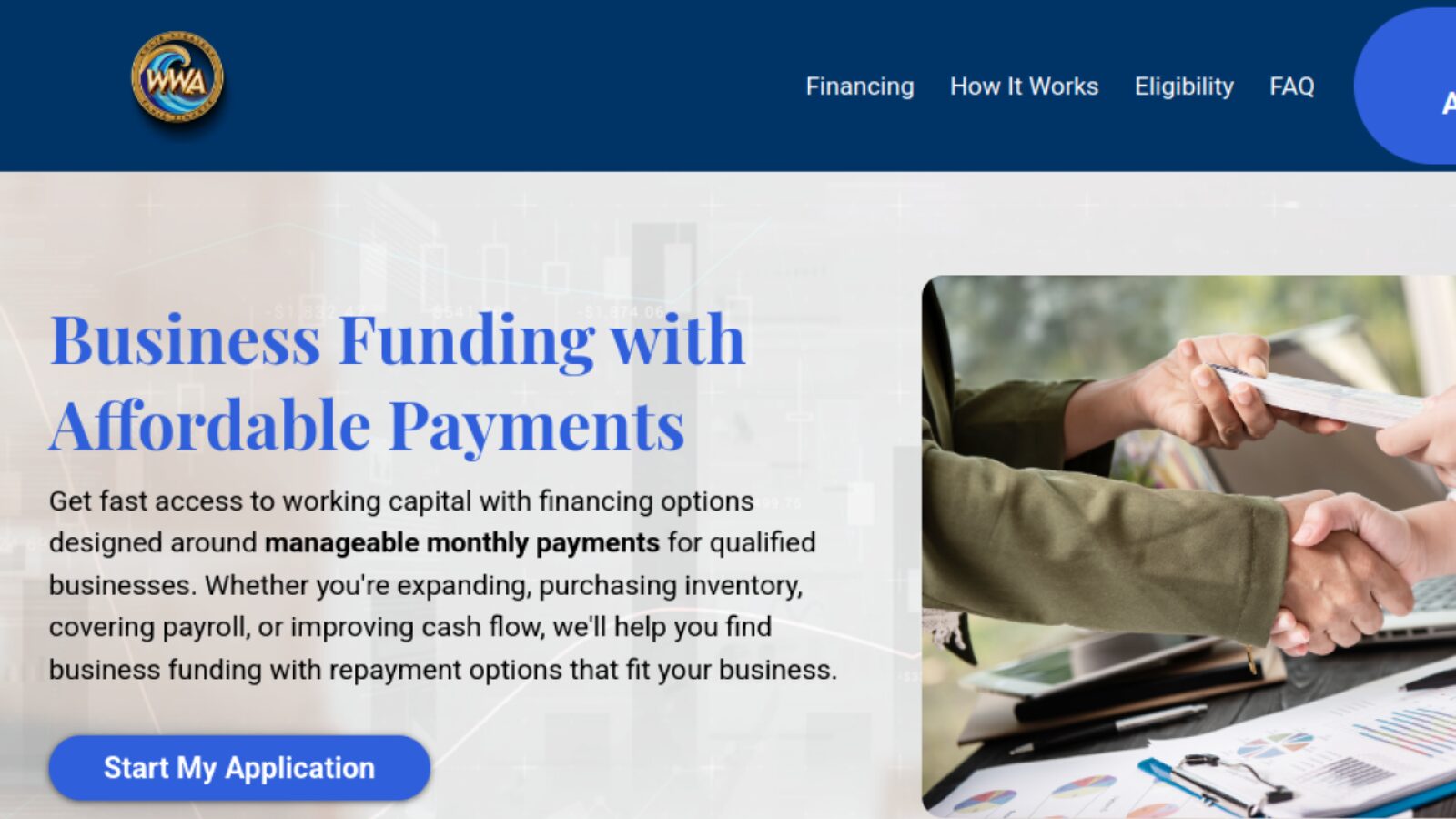 Waterworks Agency Funding — Landing Page & Conversion Case Study website design detail 1