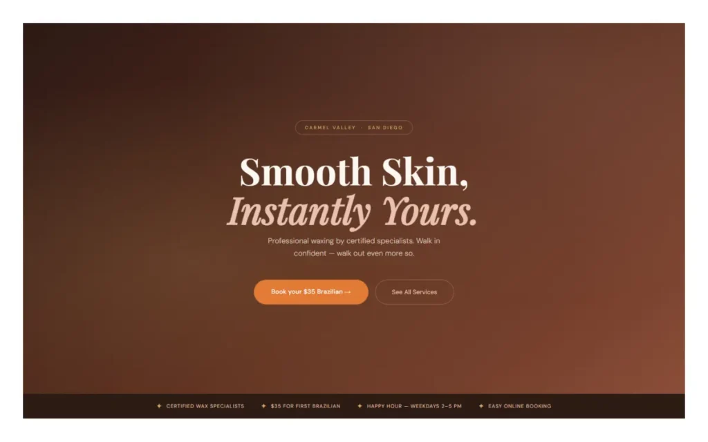 Waxing the City – Carmel Valley project screenshot