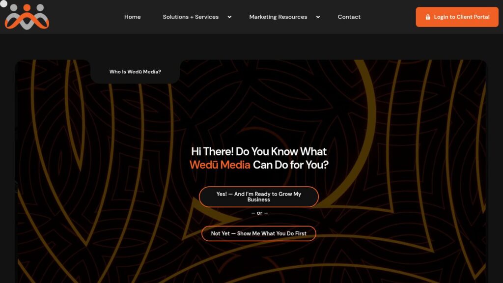 Wedū Media website project screenshot