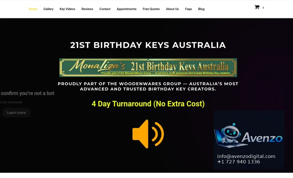 21st Keys — Website Development Case Study Homepage website screenshot