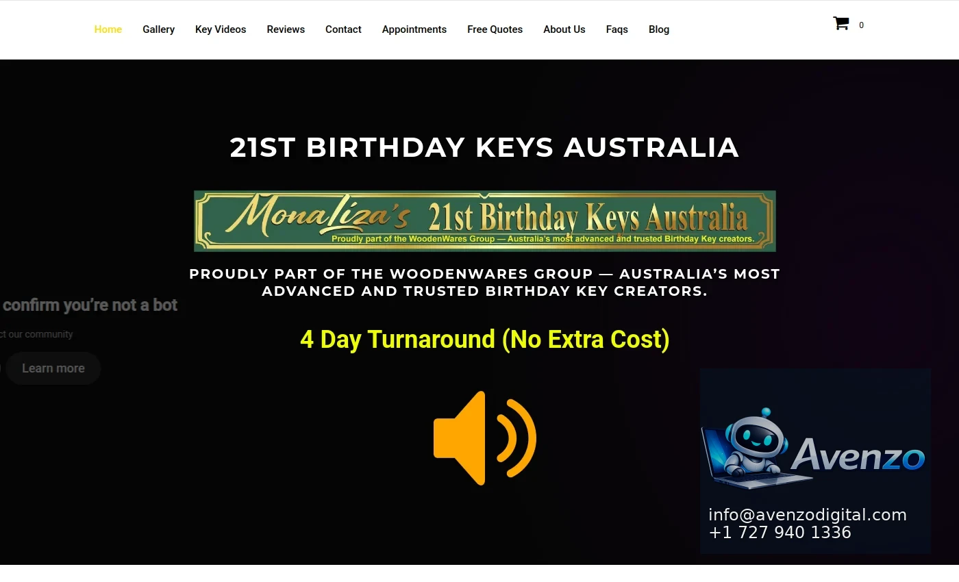 21st Keys — Website Development Case Study Homepage website screenshot
