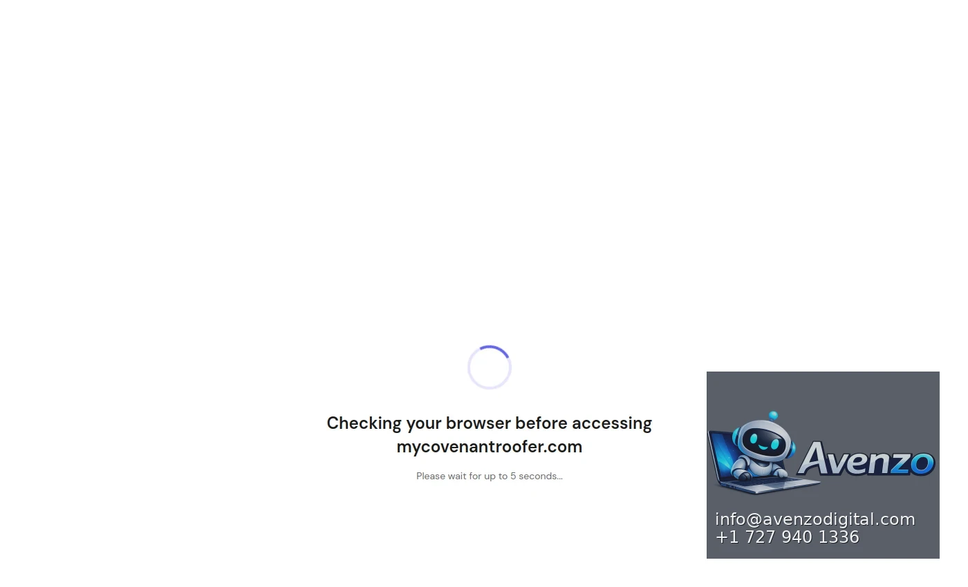 Covenant Roofing & Restoration — Website Design & Development Case Study Homepage website screenshot